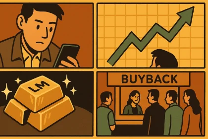 Harga emas Antam hari ini naik ke Rp2,485 juta per gram, buyback Rp2,334 juta. Pegadaian dan UBS ikut menyesuaikan. Simak faktor pendorong dan outlook.