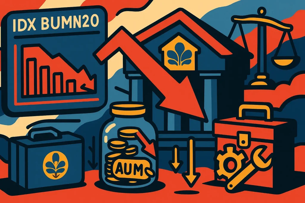 IDX BUMN20 Tertinggal: Saham Himbara Melemah, AUM Dana Tematik Tertekan, Opsi Perbaikan Dibahas