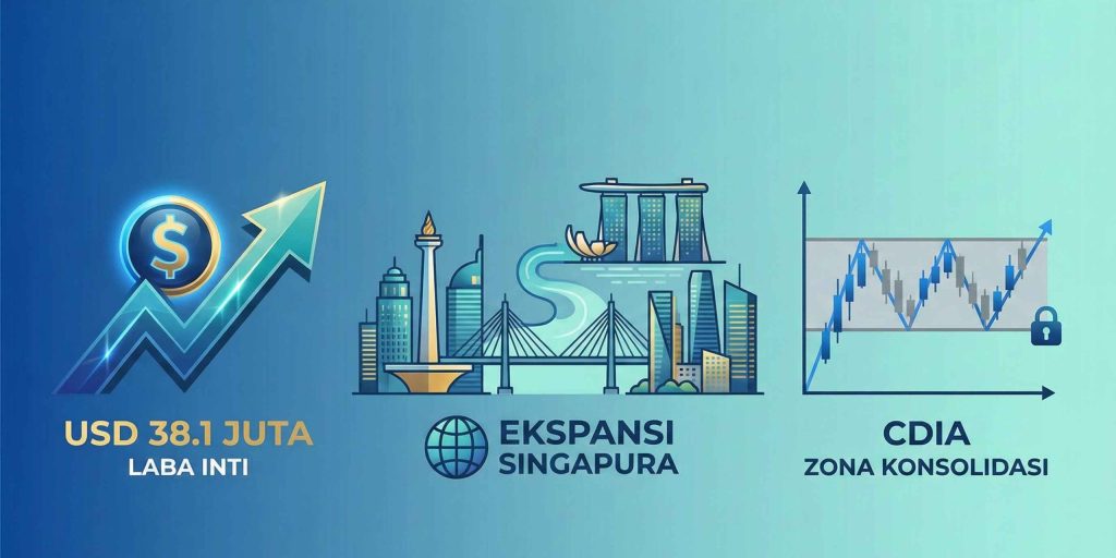 Catat Laba Inti USD 38,1 Juta dan Ekspansi ke Singapura, Pergerakan Saham CDIA Masih Tertahan di Zona Konsolidasi