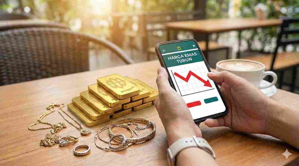 Momen Borong di Akhir Pekan, Harga Emas Antam dan Perhiasan Kompak Terkoreksi Tajam