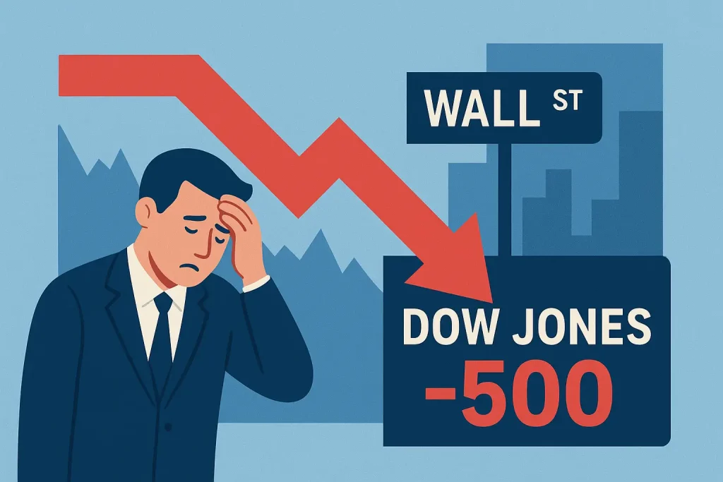 Wall Street Tertekan, Dow Jones Anjlok 500 Poin Jelang Laporan Keuangan Nvidia