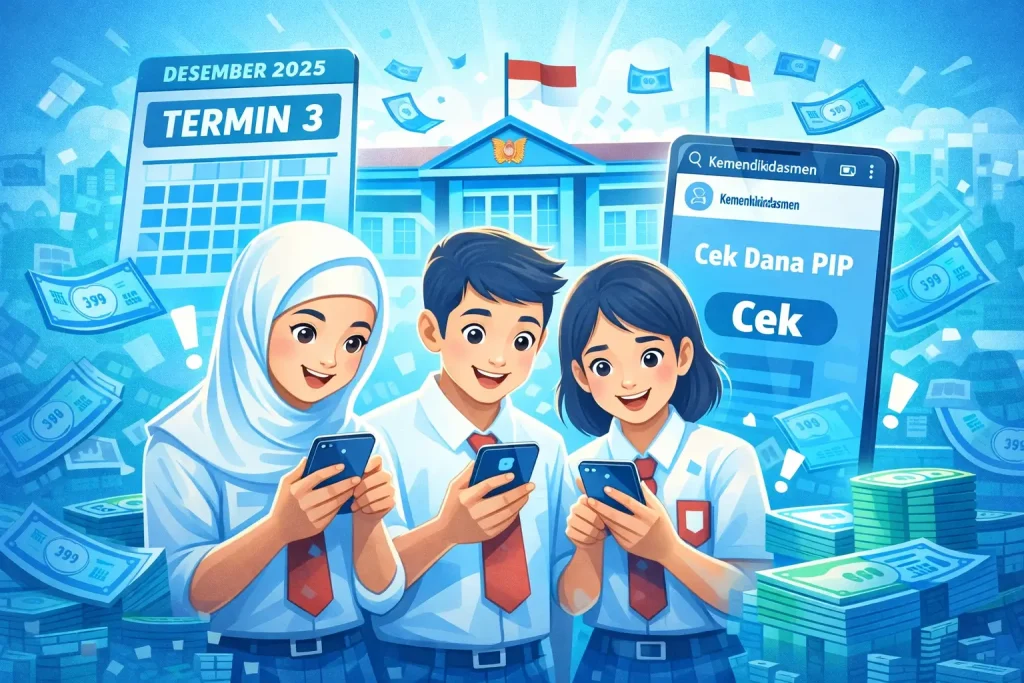 Pencairan PIP Termin 3 Desember 2025 Cair, Segera Cek Lewat HP di Laman Resmi Kemendikdasmen Sebelum Hangus