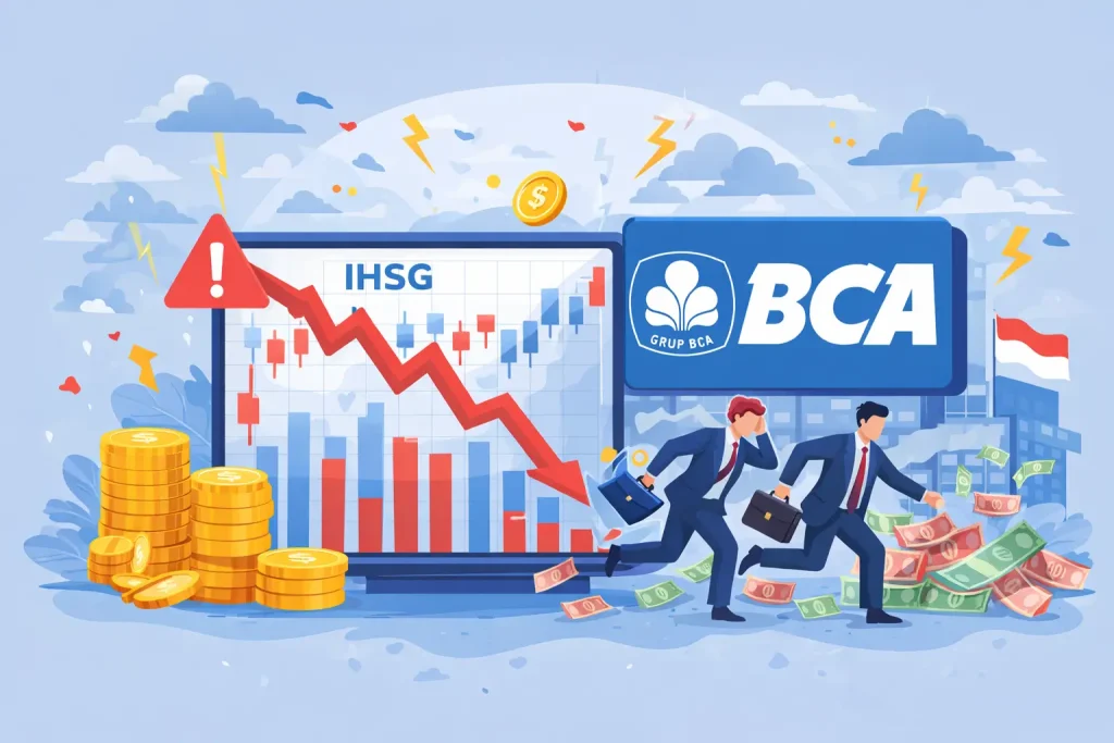 IHSG Terkoreksi Tajam, Saham BBCA Dilepas Asing Hingga Triliunan Rupiah