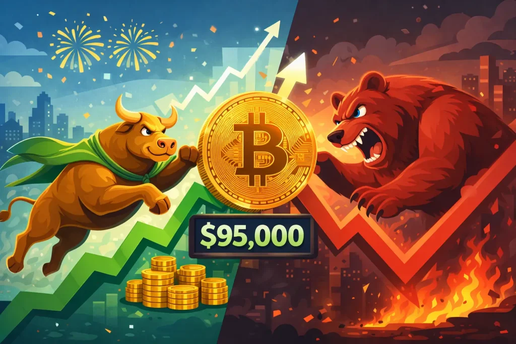 Pertarungan Sengit di Level $95.000, Akankah BTC Mampu Pertahankan Tren Bullish Pekan Ini?