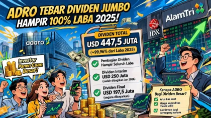 ADRO Tebar Dividen Jumbo Hampir 100 Persen Laba, Investor Panen Cuan Besar