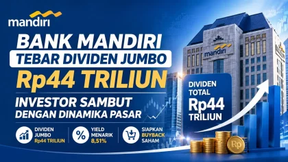 Bank Mandiri Tebar Dividen Jumbo Rp44 Triliun, Investor Sambut dengan Dinamika Pasar