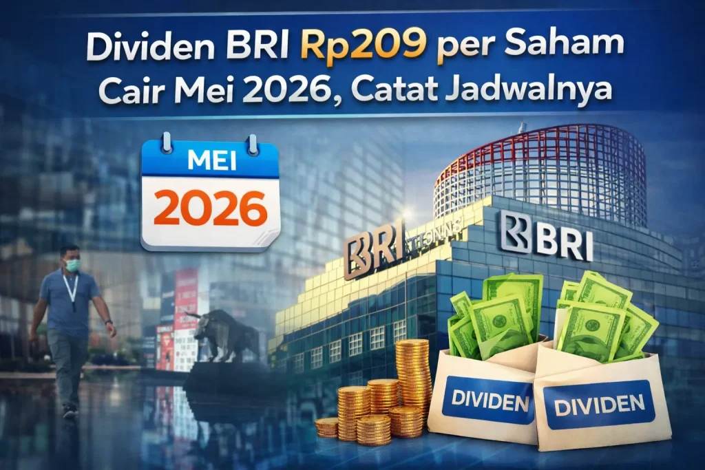 Dividen BRI Rp209 per Saham Cair Mei 2026, Catat Jadwalnya
