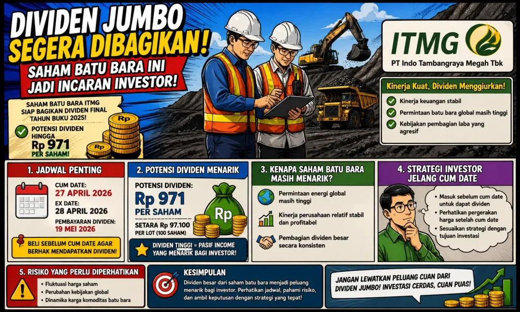 Dividen Jumbo Segera Dibagikan, Saham Batu Bara Ini Jadi Incaran Investor Jelang Cum Date