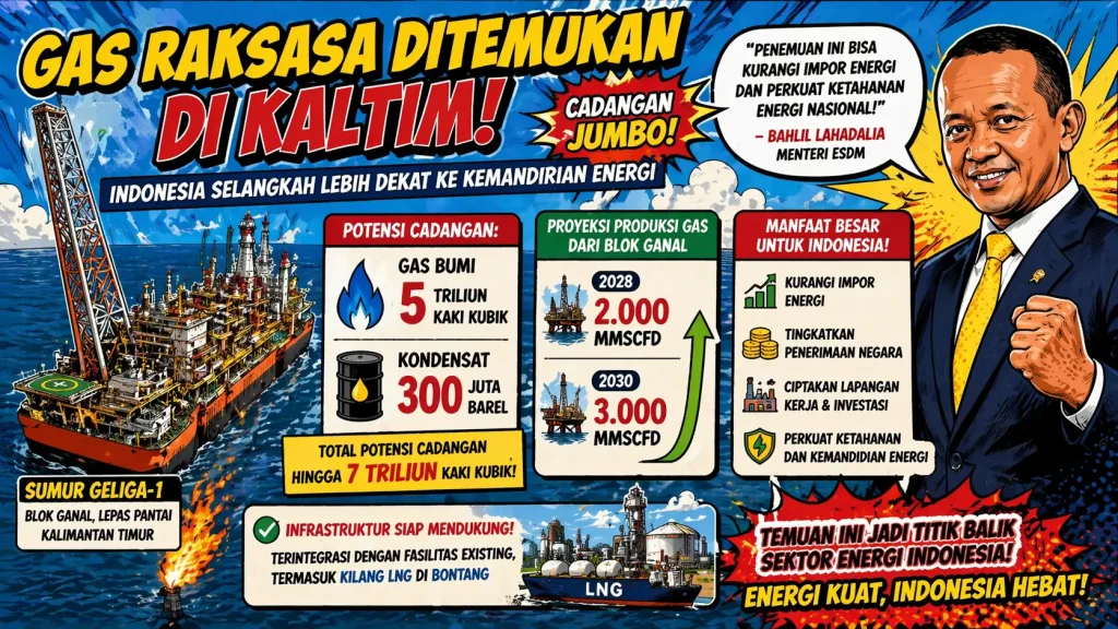Gas Raksasa Ditemukan di Kaltim, Pemerintah Optimistis Tekan Impor Energi Nasional