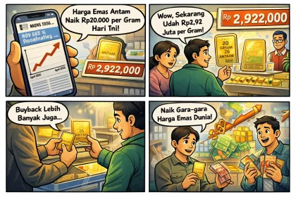 Harga Emas Antam Naik Rp20.000 per Gram Hari Ini, Sentuh Level Rp2,92 Juta