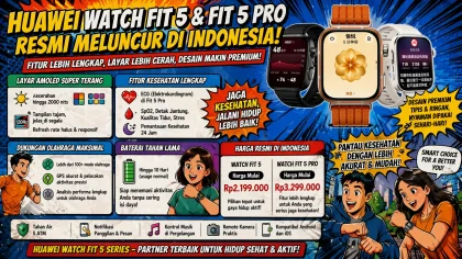 Huawei Watch Fit 5 dan Fit 5 Pro Resmi Meluncur, Bawa Fitur Kesehatan Lebih Lengkap dan Layar Lebih Cerah