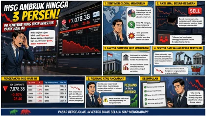 IHSG Ambruk Hingga 3 Persen, Ini Penyebab yang Bikin Investor Panik Hari Ini
