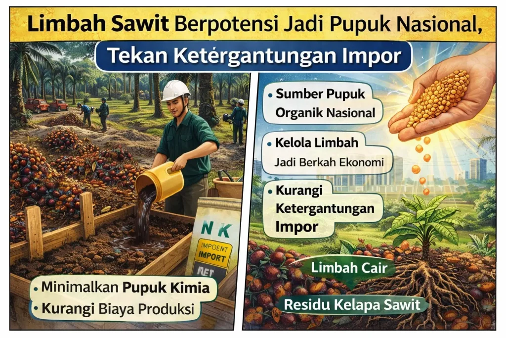 Limbah Sawit Berpotensi Jadi Sumber Pupuk Nasional, Tekan Ketergantungan Impor