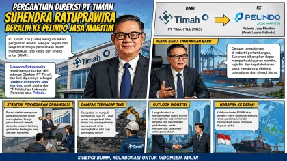 Pergantian Direksi PT Timah, Suhendra Ratuprawira Beralih ke Pelindo Jasa Maritim