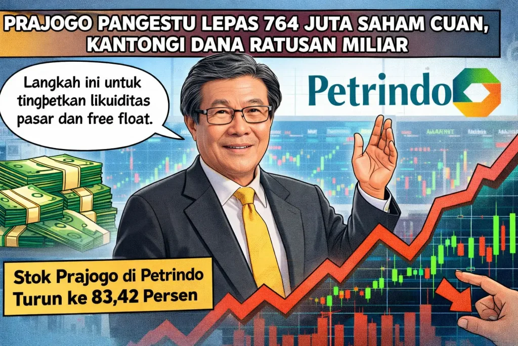Prajogo Pangestu Lepas 764 Juta Saham Petrindo, Kantongi Dana Ratusan Miliar