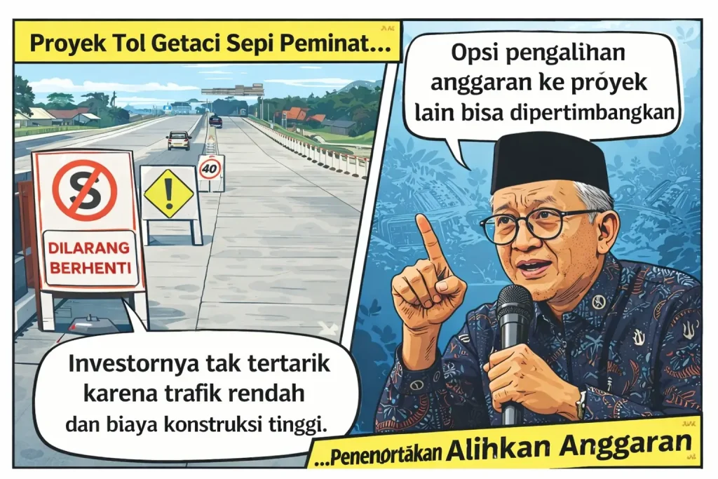 Proyek Tol Getaci Sepi Peminat, Pemerintah Pertimbangkan Alihkan Anggaran