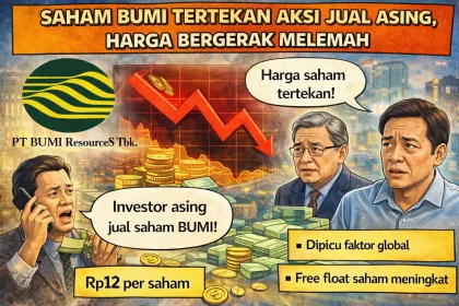 Saham BUMI Tertekan Aksi Jual Asing, Harga Bergerak Melemah