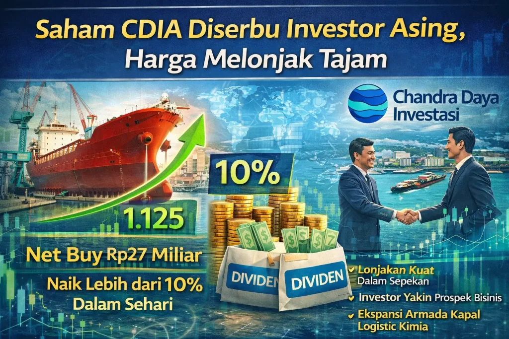 Saham CDIA Diserbu Investor Asing, Harga Melonjak Tajam