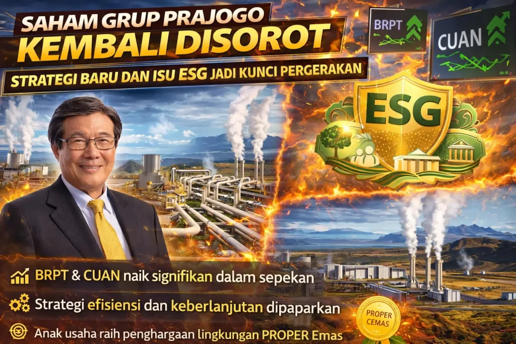Saham Grup Prajogo Kembali Disorot, Strategi Baru dan Isu ESG Jadi Kunci Pergerakan