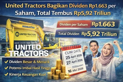 United Tractors Bagikan Dividen Rp1.663 per Saham, Total Tembus Rp5,92 Triliun