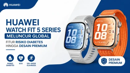 Huawei Watch Fit 5 Series Meluncur Global, Kini Punya Fitur Risiko Diabetes hingga Desain Premium
