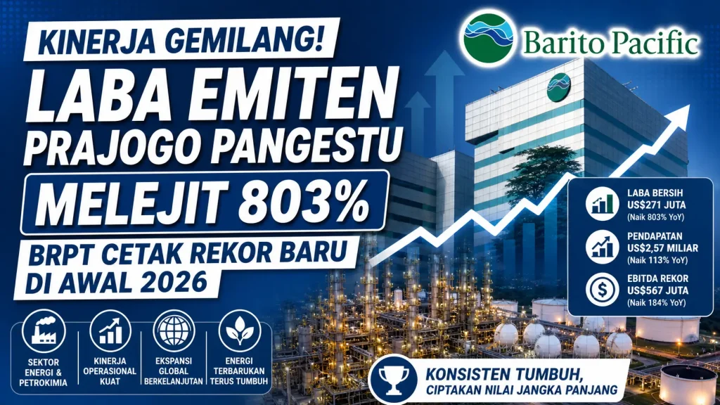 Laba Emiten Prajogo Pangestu Melejit 803 Persen, Kinerja BRPT Cetak Rekor Baru di Awal 2026