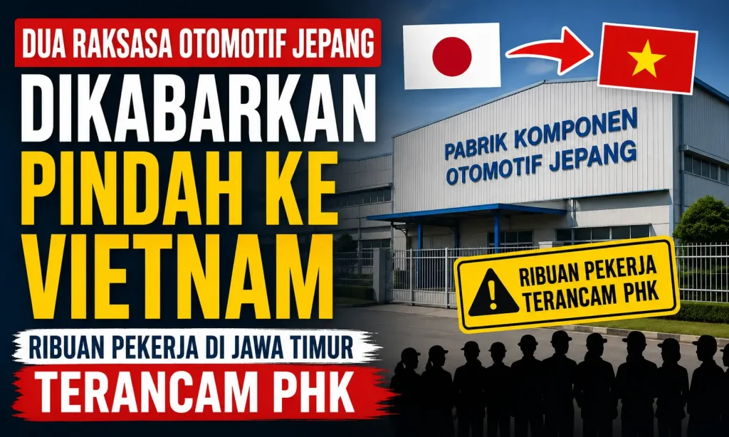 Dua Raksasa Otomotif Jepang Dikabarkan Pindah ke Vietnam, Ribuan Pekerja di Jawa Timur Terancam PHK