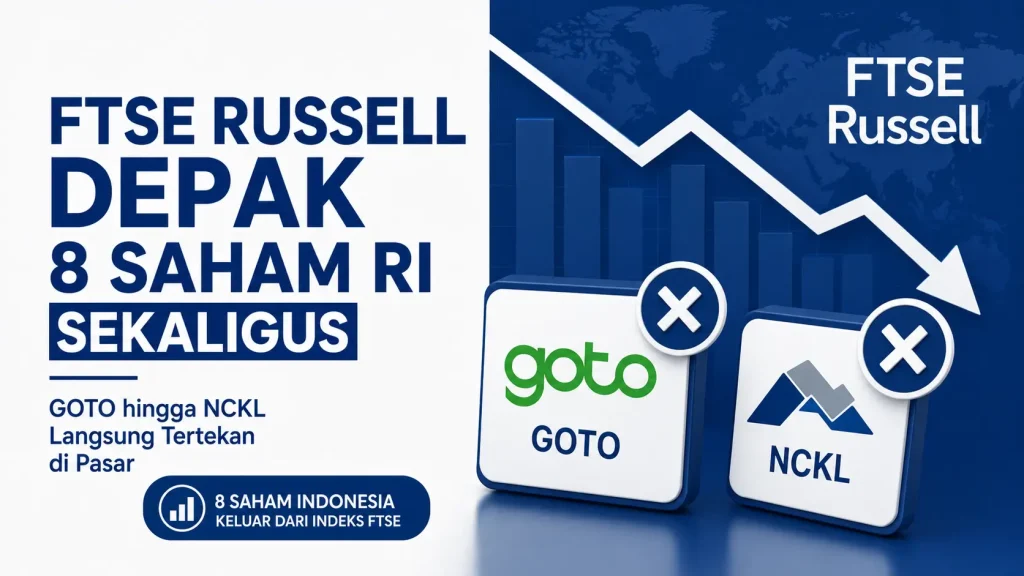 FTSE Russell Depak 8 Saham RI Sekaligus, GOTO hingga NCKL Langsung Tertekan di Pasar