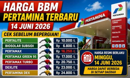 Harga BBM Pertamina Terbaru 14 Juni 2026 Resmi Berlaku, Pertamax Masih Tinggi Jelang Libur Panjang