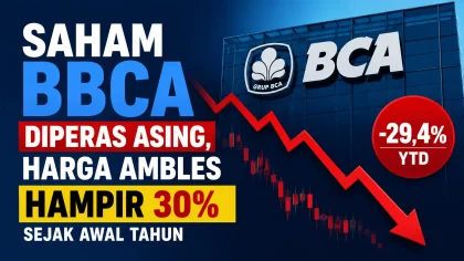 Saham BBCA Diperas Asing, Harga Ambles Hampir 30% Sejak Awal Tahun