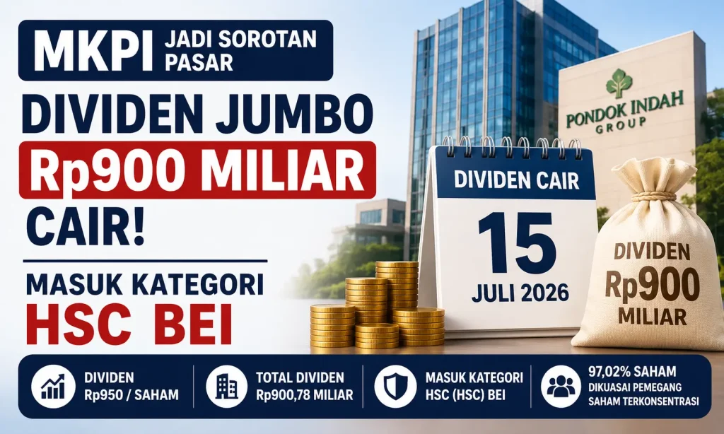 MKPI Jadi Sorotan Pasar Usai Tebar Dividen Jumbo Rp900 Miliar dan Masuk Daftar HSC BEI