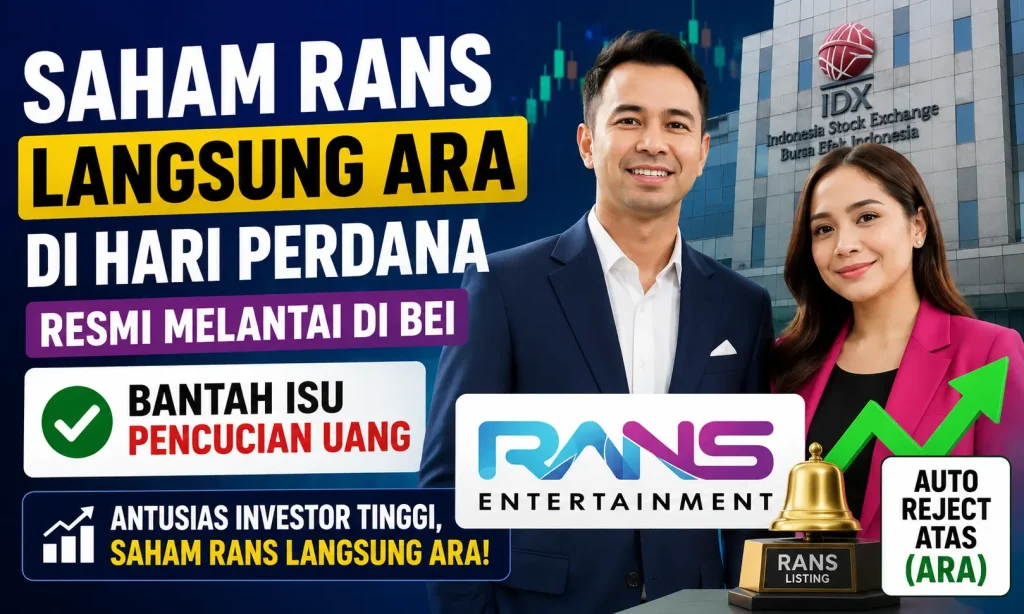 Saham RANS Langsung ARA di Hari Perdana, Perusahaan Tegaskan Bukan Tempat Pencucian Uang