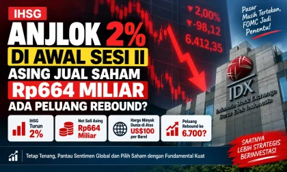 IHSG Anjlok 2% di Sesi II, Asing Jual Saham Rp664 Miliar, Ada Peluang Rebound?