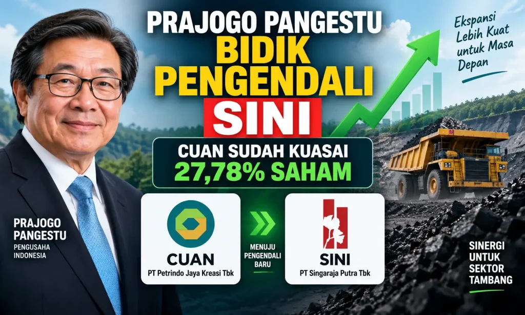 Prajogo Pangestu Bidik Pengendali SINI, CUAN Sudah Kuasai 27,78% Saham
